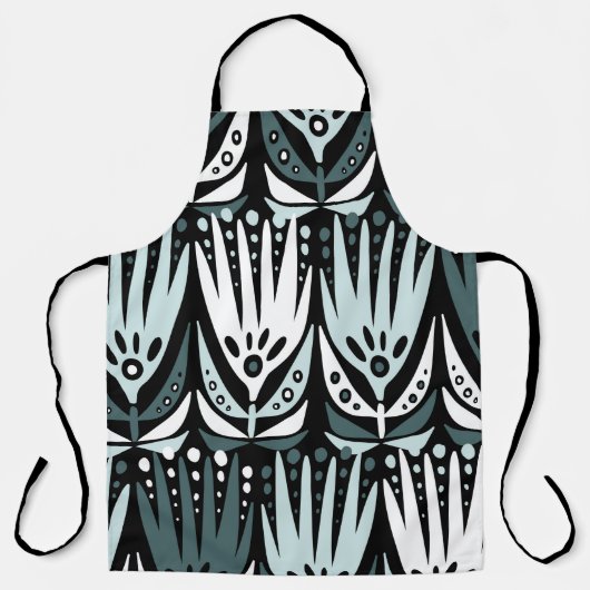 Tablier Motif abstrait vintage moderne et transparent avec (Recto)