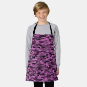 Tablier Motif Abstrait Violet Noir (Porté)