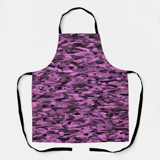 Tablier Motif Abstrait Violet Noir (Recto)