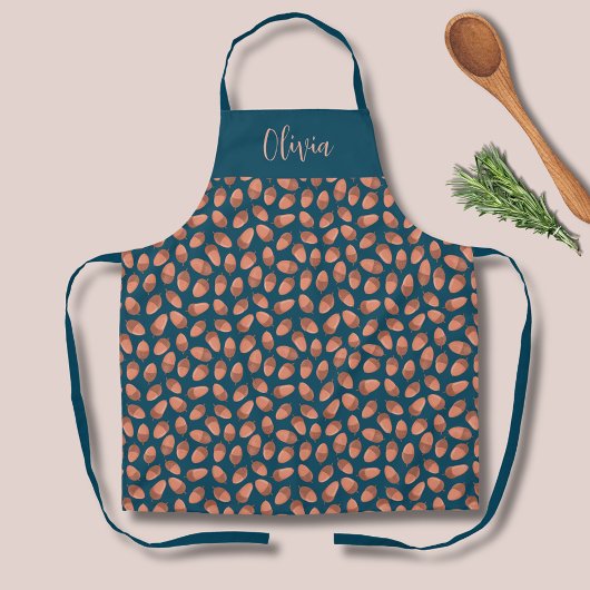 Tablier Motif Acorn bleu