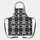 Tablier Motif afrofuturiste gris (Recto)