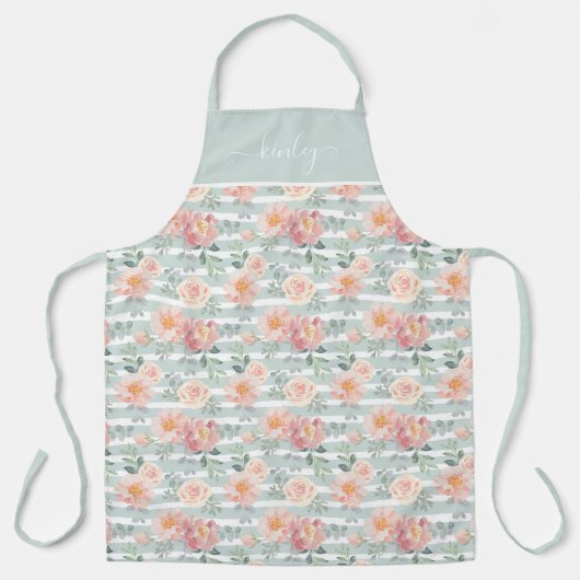 Tablier Motif Alicia Rose Stripe (Recto)