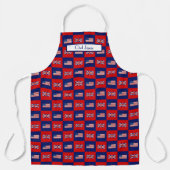 Tablier Motif alterné de drapeaux USA UK (Recto)