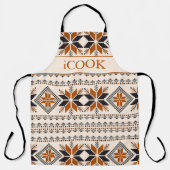 Tablier motif amérindien Brown et beige (Recto)