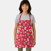 Tablier Motif animal de bois Rouge Joyeux Noël (Insitu)