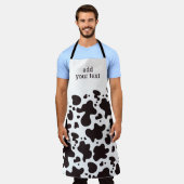 Tablier Motif animal de vache mûre moderne (Porté)