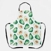 Tablier Motif Aquarelle Avocado (Recto)