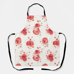 Tablier Motif aquarelle de fraise Art de fruit rouge