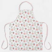 Tablier Motif aquarelle fraise (Recto)