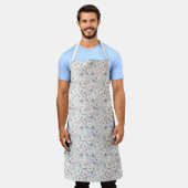 Tablier Motif Aquarelle rose pâle (Porté)