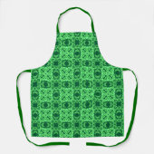 Tablier Motif arabesque orné - Vert émeraude (Recto)