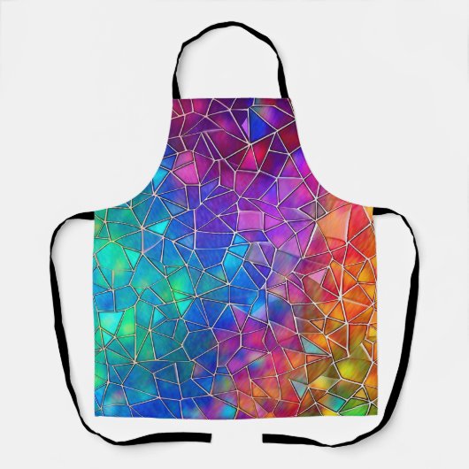 Tablier Motif arc-en-ciel en verre tendu (Recto)