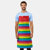 Tablier Motif arc-en-ciel simple (Porté)