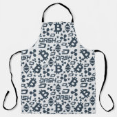 Tablier Motif argent blanc bleu CryptoCurrency (Recto)