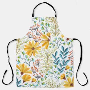 Tablier Motif arrière - plan fleurie sans couture.