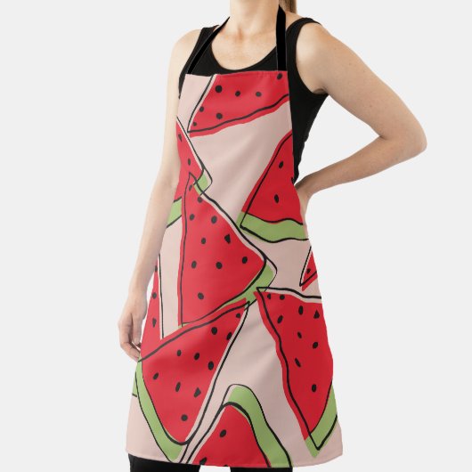 Tablier Motif Arrière - plan rose des tranches de pastèque (Insitu)