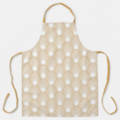 Tablier Motif Art déco or et blanc (Recto)