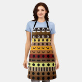 Tablier Motif Art Déco Tribal Coloré (Porté)