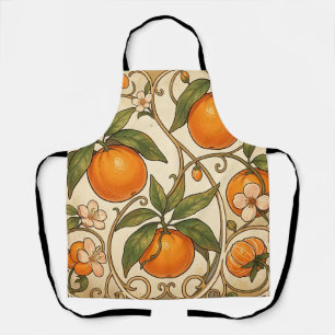 Tablier Motif Art Nouveau Oranges