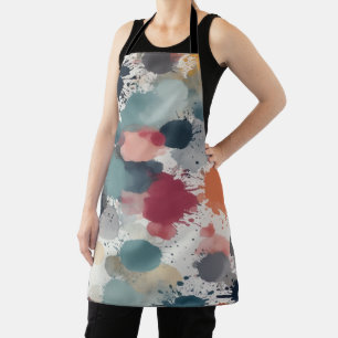 Tablier motif artistique Abstrait éclaboussures d'encre et