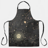 Tablier Motif Astrologique Black Gold (Recto)