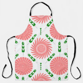 Tablier motif aux fleurs roses (Recto)