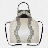 Tablier Motif "Beige & Noir" Taille moyenne (Recto)