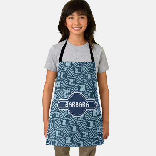 Tablier Motif blanc bleu minimum (Insitu)