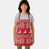 Tablier Motif blanc cerf rouge mignon (Insitu)