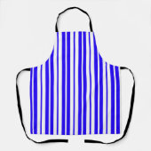 Tablier Motif Bleu Blanc Vertical Grilles (Recto)