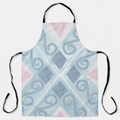 Tablier motif bleu en forme de diamant (Recto)