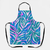 Tablier Motif bleu-vert tropical (Recto)