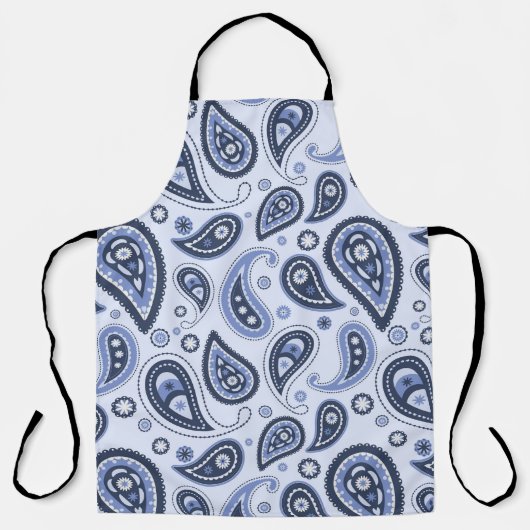 Tablier Motif Blue Paisley (Recto)