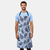 Tablier Motif Blue Paisley (Porté)