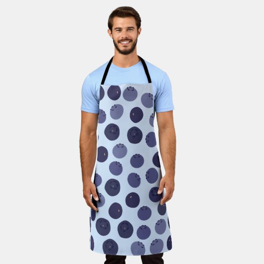Tablier Motif Blueberry (Porté)