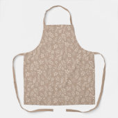 Tablier Motif Botanique Beige Chaud - Apron (Recto)