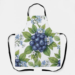 Tablier Motif botanique de fleur de bleuet vintage