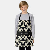 Tablier Motif botanique monochromique issométrique (Porté)