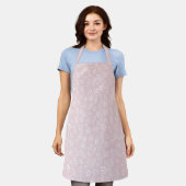Tablier Motif botanique rose clair - Apron (Porté)