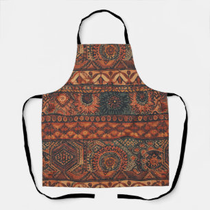 Tablier Motif botanique terracotta sage boho foncé