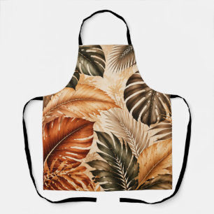Tablier Motif botanique tropical Monstera d'automne