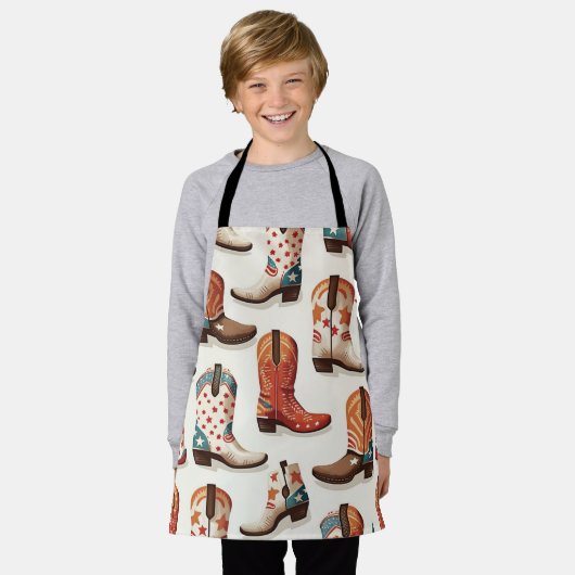 Tablier Motif bottes Cowboy (Porté)