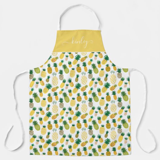 Tablier Motif branché d'ananas (Recto)