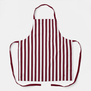 Tablier Motif Burgundy et White Stripes