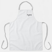 Tablier Motif Carré noir moderne Monogramme (Recto)