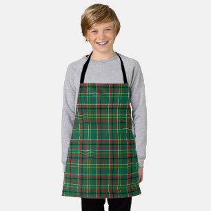 Tablier Motif carreau de Noël vert-23914