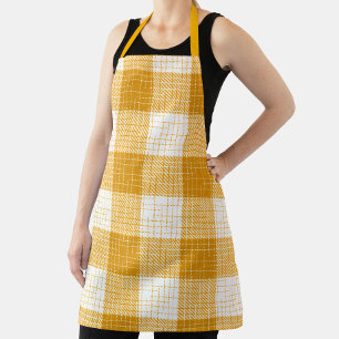 Tablier Motif carreaux jaune et blanc gras