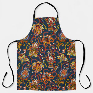 Tablier Motif (carrelage) de fleurs dessinées à la main. C