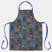 Tablier Motif céleste à Blue & Gold Hostess Apron (Recto)