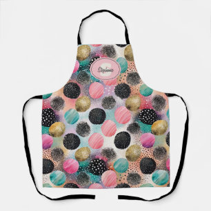 Tablier Motif Cercle Abstrait - avec Parties scintillant e